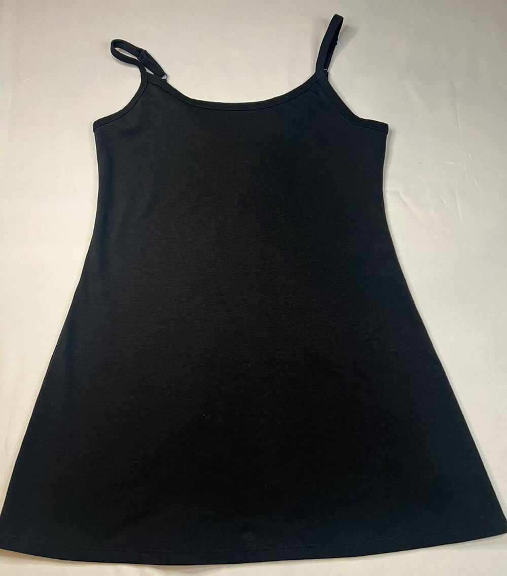 American Eagle Basic Knit A Line Stretch Mini Tank Dress Sundress Black Size M